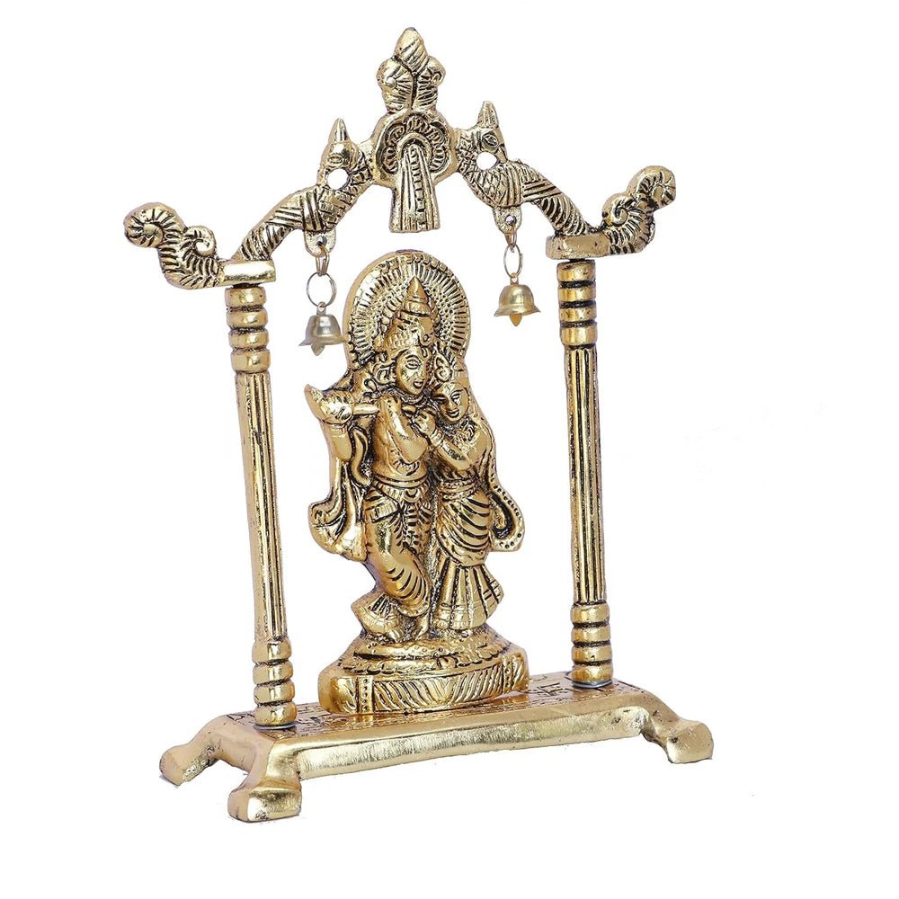 Radha Krishna Statue – Gold Plated Home & Office Decor - Image 3
